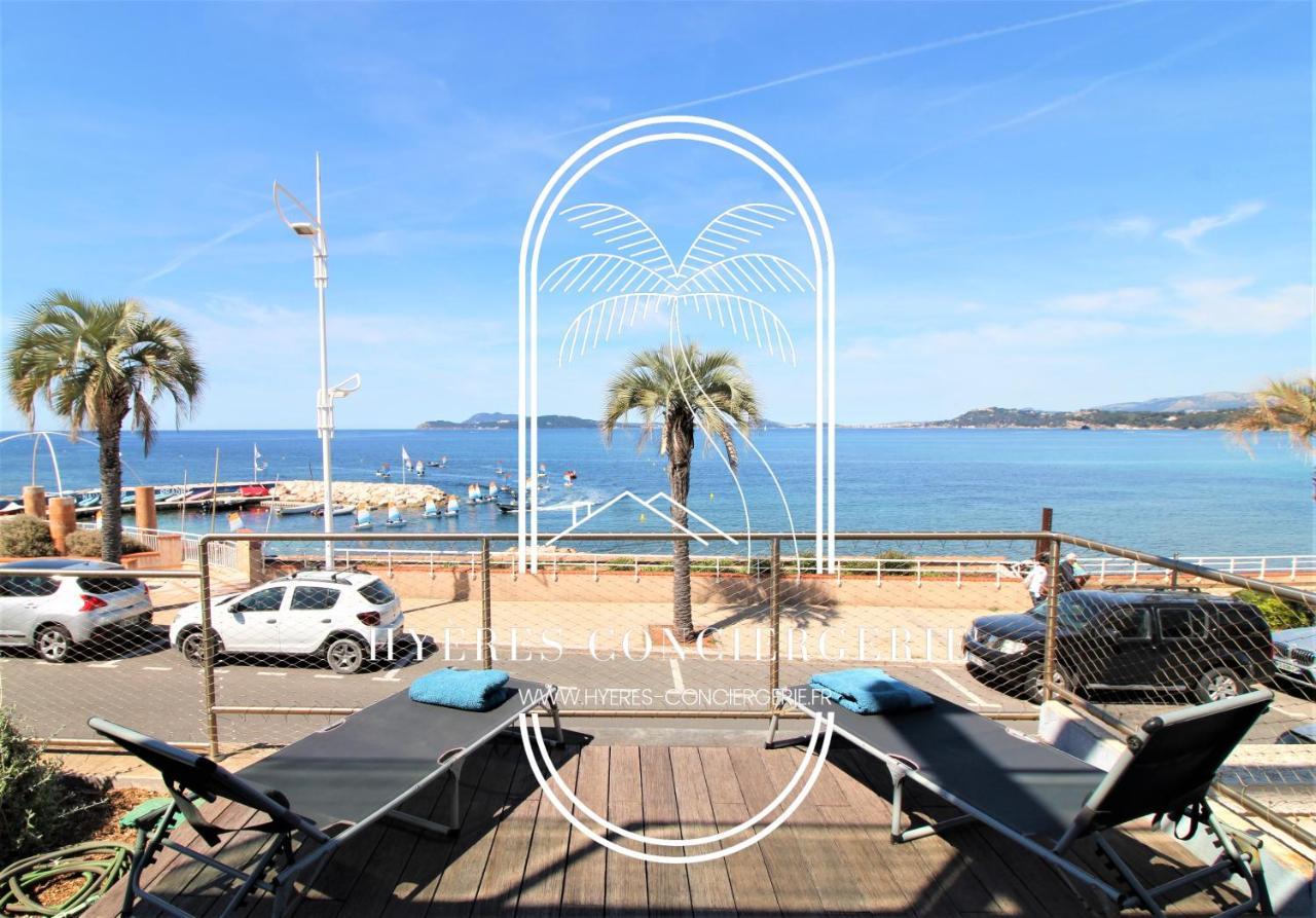 Villa Antoine Appartement Rdj Vue Mer Clim Wifi Parking Plage 50M La Garonne Le Pradet Exterior photo