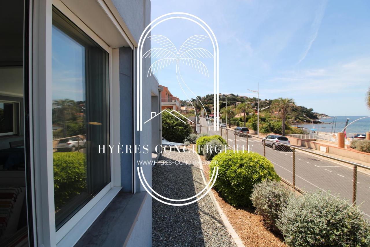 Villa Antoine Appartement Rdj Vue Mer Clim Wifi Parking Plage 50M La Garonne Le Pradet Exterior photo